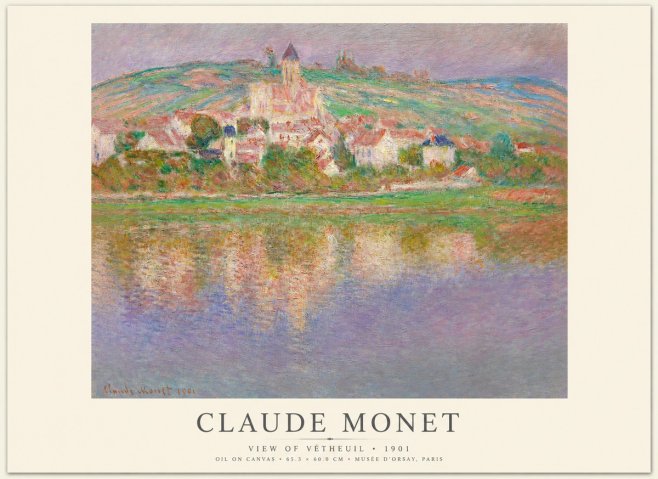 Monet View of Vétheuil I No1 - Poster