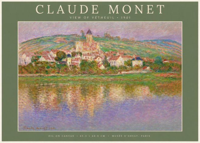 Monet View of Vétheuil I No3 - Poster