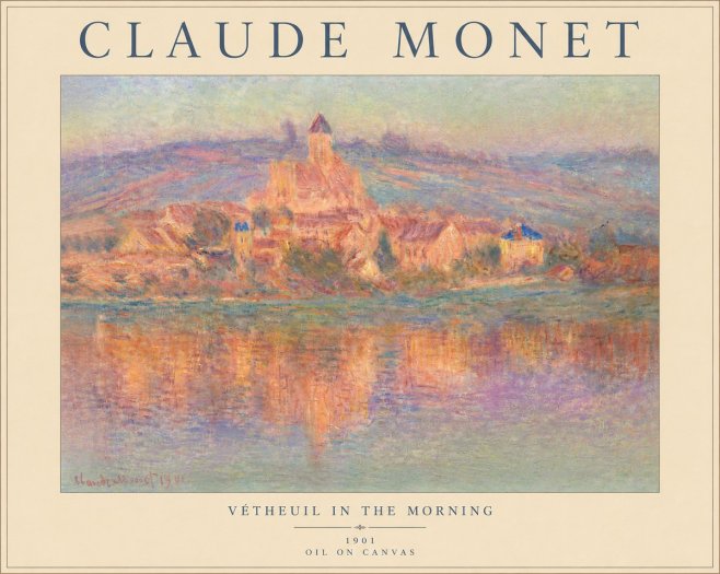 Monet Vétheuil in the Morning No4 - Poster
