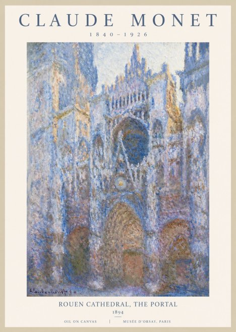 Monet Rouen Cathedral, the Portal No2 - Poster