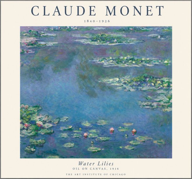 Monet Water Lilies I No1 - Poster