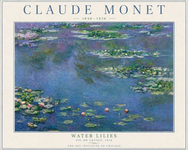 Monet Water Lilies I No6 - Poster