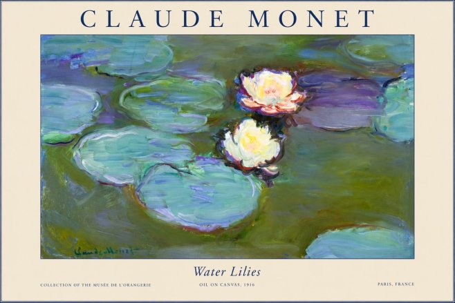 Monet Water Lilies II No1 - Poster
