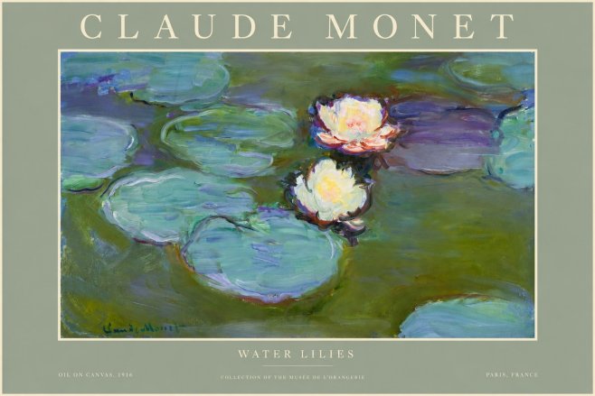 Monet Water Lilies II No2 - Poster