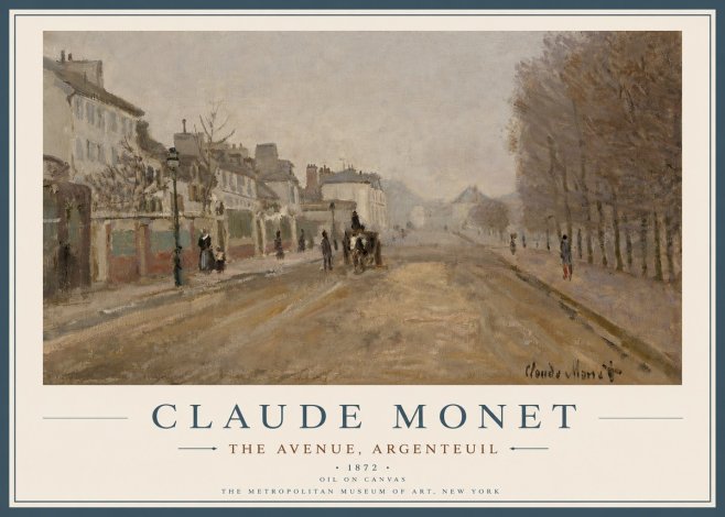 Monet The Avenue, Argenteuil No2 - Poster