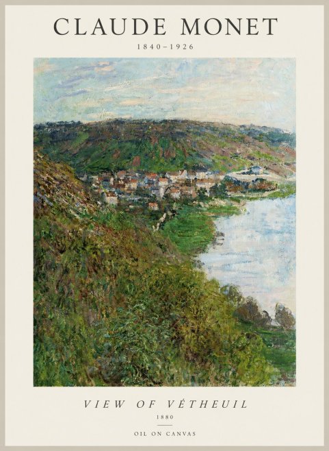 Monet View of Vétheuil II No1 - Poster