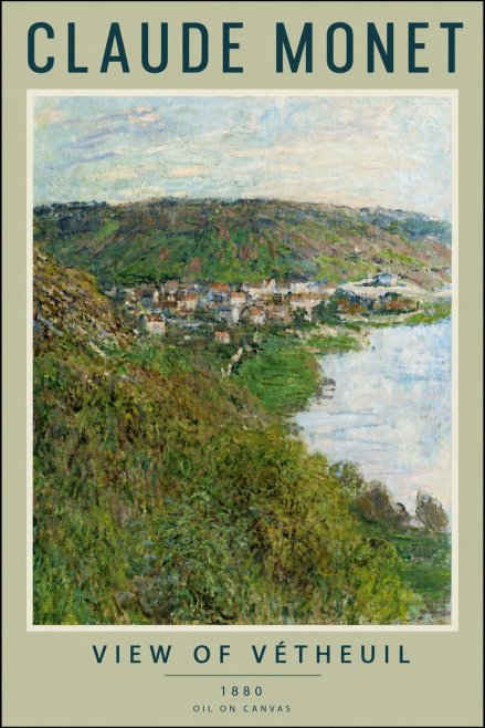 Monet View of Vétheuil II No2 - Poster