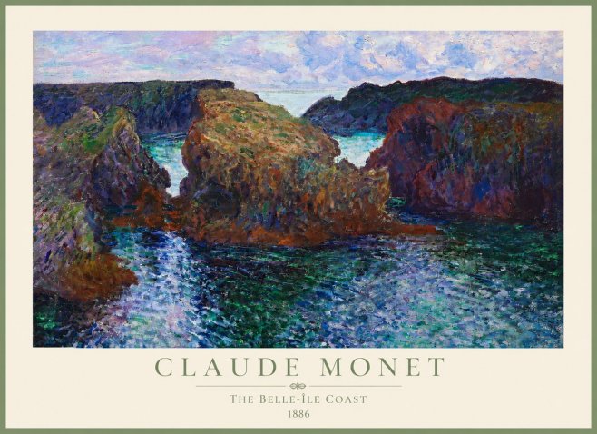 Monet The Belle-île Coast No3 - Poster