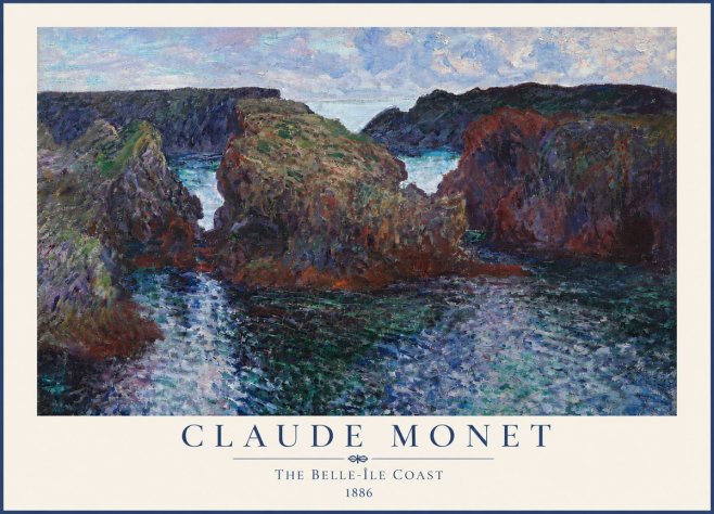 Monet The Belle-île Coast No4 - Poster