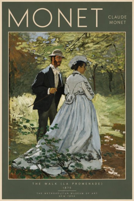 Monet The Walk (La Promenade) No5 - Poster