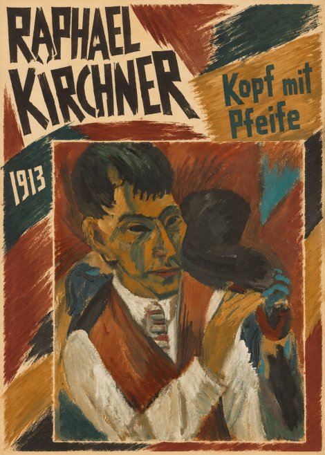 Raphael Kirchner Kopf Mit Pfeife No4 - Poster