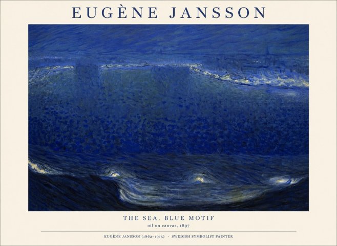 Eugène Jansson The Sea. Blue Motif No1 - Poster