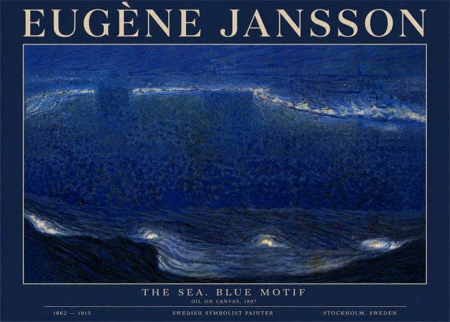 Eugène Jansson The Sea. Blue Motif No3 - Poster