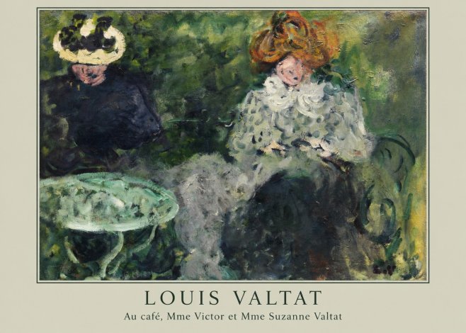 Louis Valtat Au Café, Mme Victor Et Mme Suzanne Valtat No4 - Poster