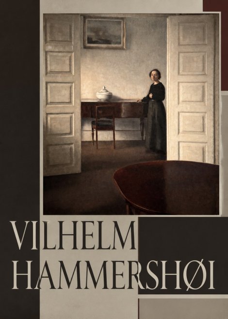 Vilhelm Hammershøi Interior with a Standing Woman No5 - Poster