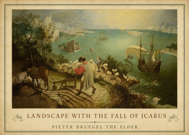Pieter Bruegel Landscape with the Fall of Icarus II No1 - Poster