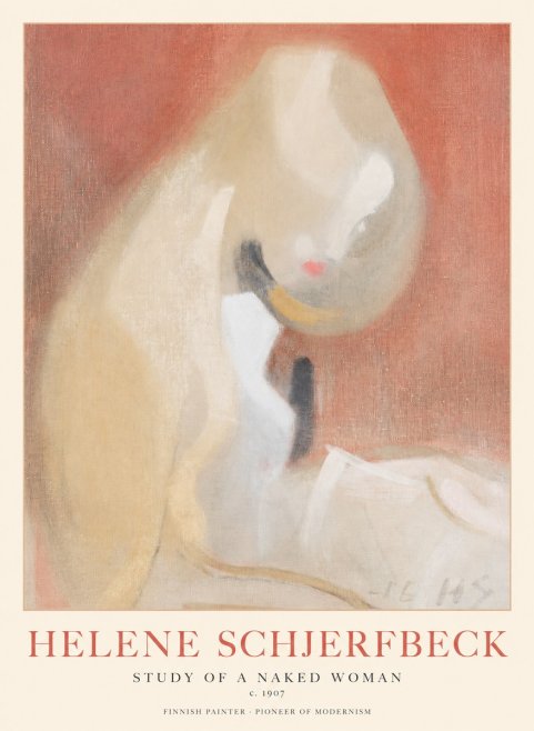 Helene Schjerfbeck Study of a Naked Woman No1 - Poster