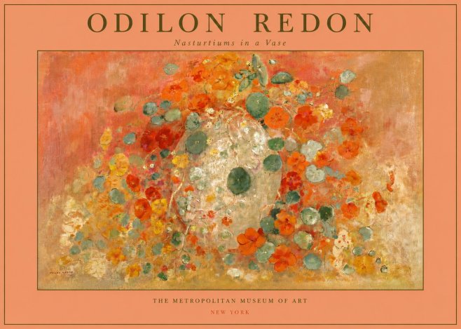 Odilon Redon Nasturtiums in a Vase No2 - Poster