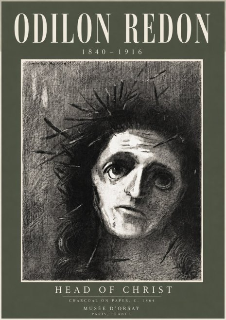 Odilon Redon Head of Christ I No5 - Poster