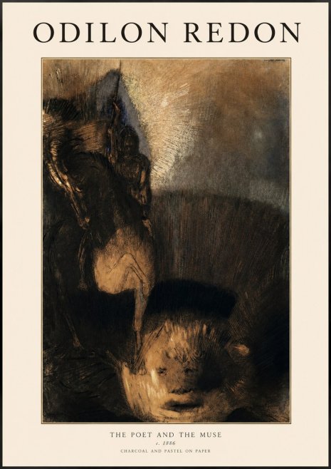 Odilon Redon The Poet and the Muse No1 - Poster