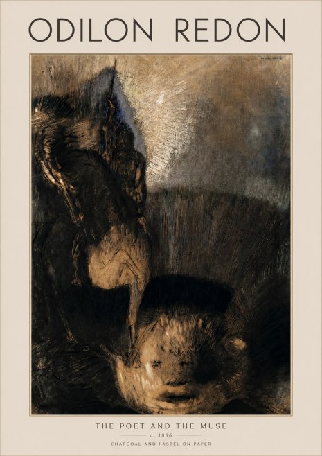 Odilon Redon The Poet and the Muse No4 - Poster