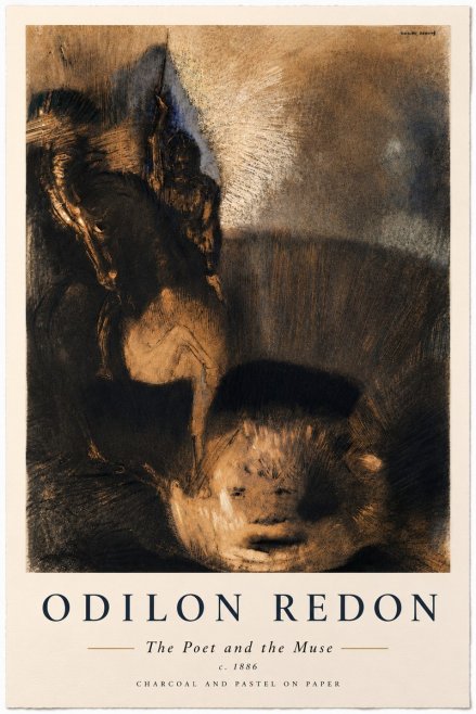 Odilon Redon The Poet and the Muse No6 - Poster