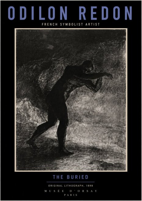 Odilon Redon The Buried No3 - Poster