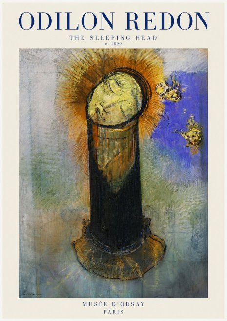 Odilon Redon The Sleeping Head No2 - Poster
