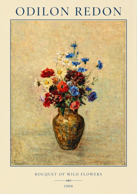Odilon Redon Bouquet of Wild Flowers I No3 - Poster