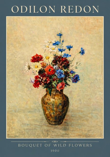 Odilon Redon Bouquet of Wild Flowers I No4 - Poster