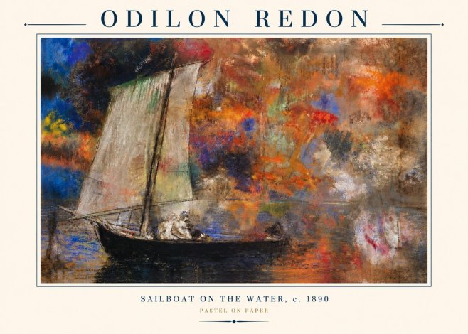 Odilon Redon Sailboat on the Water No3 - Poster