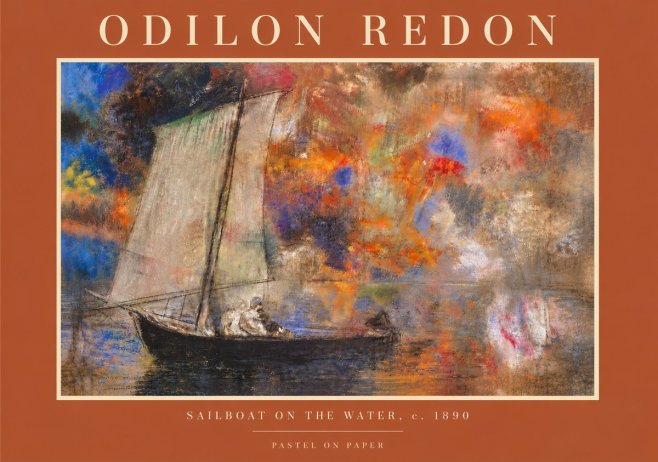 Odilon Redon Sailboat on the Water No6 - Poster