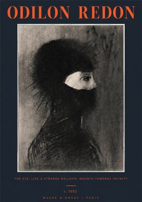 Odilon Redon The Eye, Like a Strange Balloon, Mounts Towards Infinity No2 - Poster