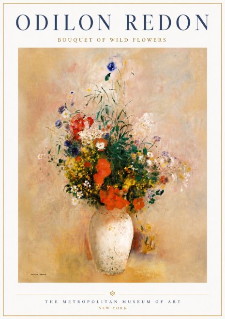 Odilon Redon Bouquet of Wild Flowers II No6 - Poster