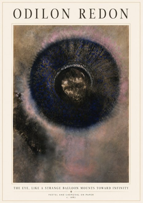 Odilon Redon The Eye, Like a Strange Balloon Mounts Toward Infinity No5 - Poster