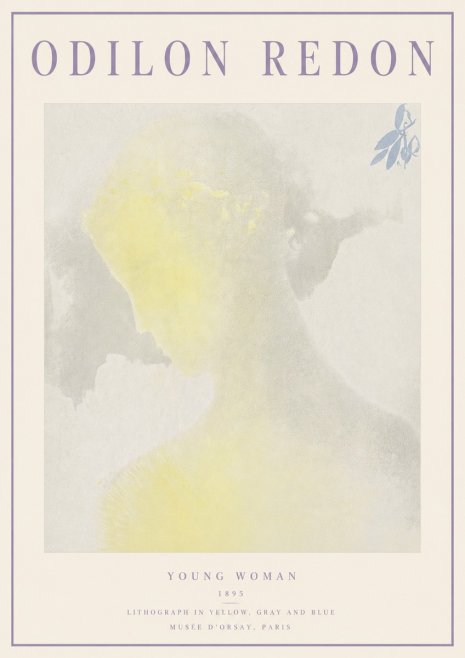 Odilon Redon Young Woman No6 - Poster