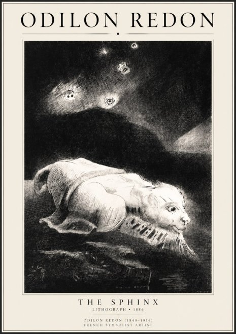 Odilon Redon The Sphinx No1 - Poster
