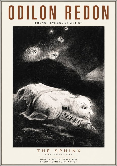Odilon Redon The Sphinx No5 - Poster