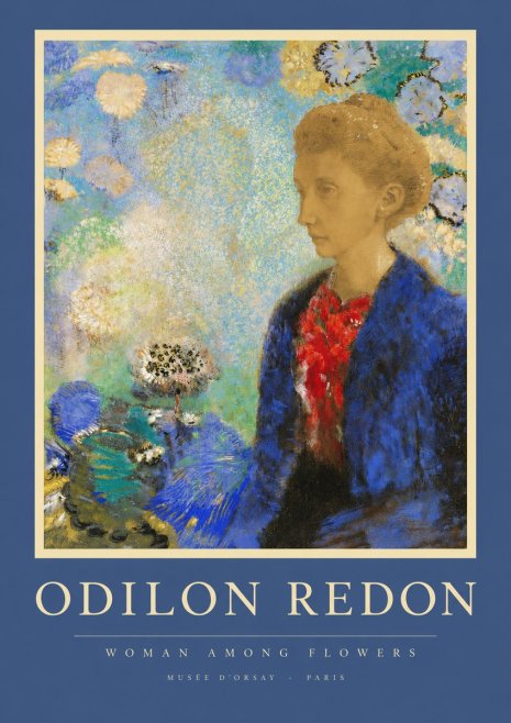 Odilon Redon Woman Among Flowers No2 - Poster