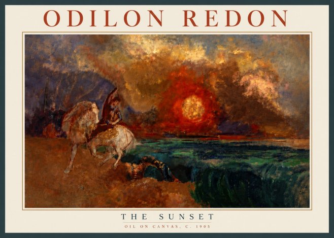 Odilon Redon The Sunset No6 - Poster