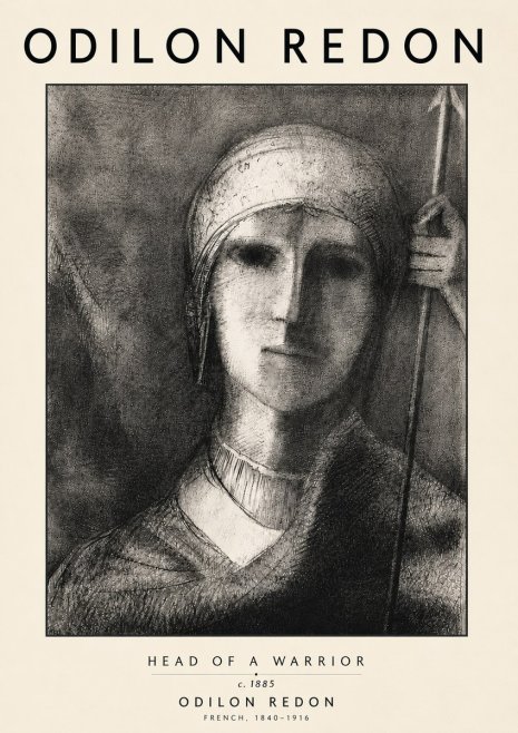 Odilon Redon Head of a Warrior No6 - Poster