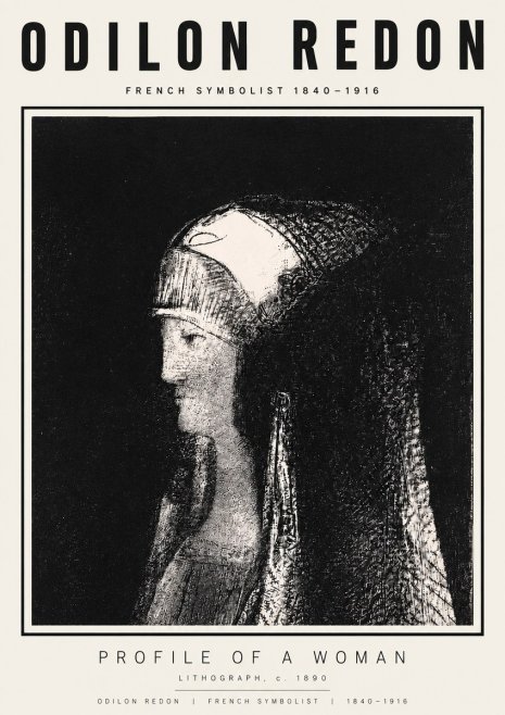 Odilon Redon Profile of a Woman No3 - Poster