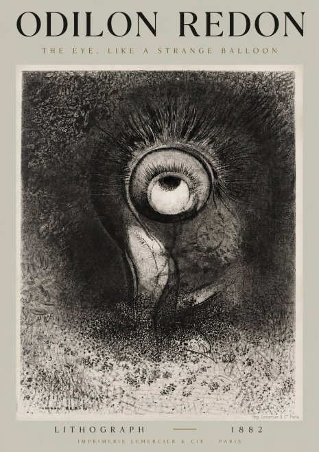 Odilon Redon The Eye, Like a Strange Balloon No2 - Poster