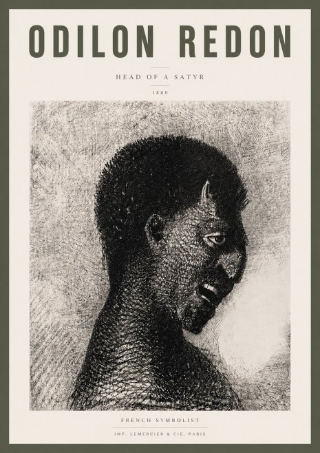 Odilon Redon Head of a Satyr No5 - Poster