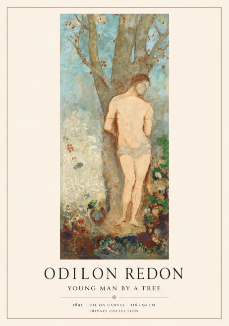 Odilon Redon Young Man by a Tree No1 - Poster