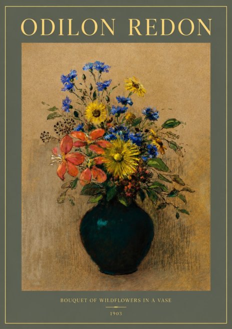 Odilon Redon Bouquet of Wildflowers in a Vase No2 - Poster