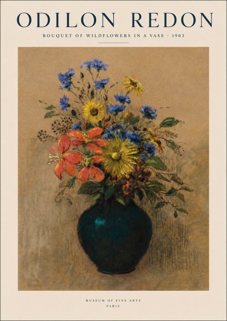 Odilon Redon Bouquet of Wildflowers in a Vase No3 - Poster