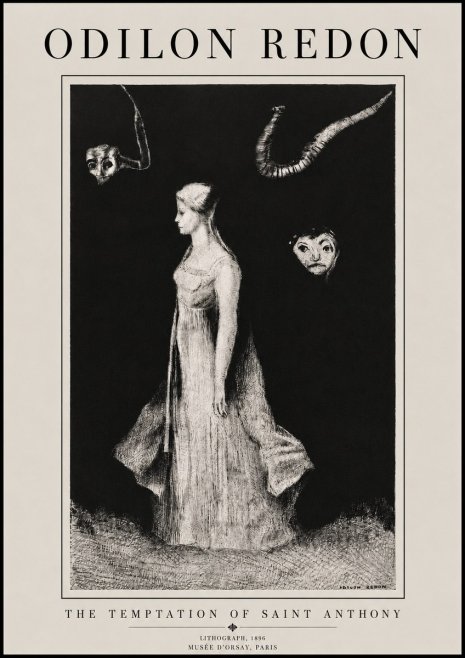 Odilon Redon The Temptation of Saint Anthony No3 - Poster