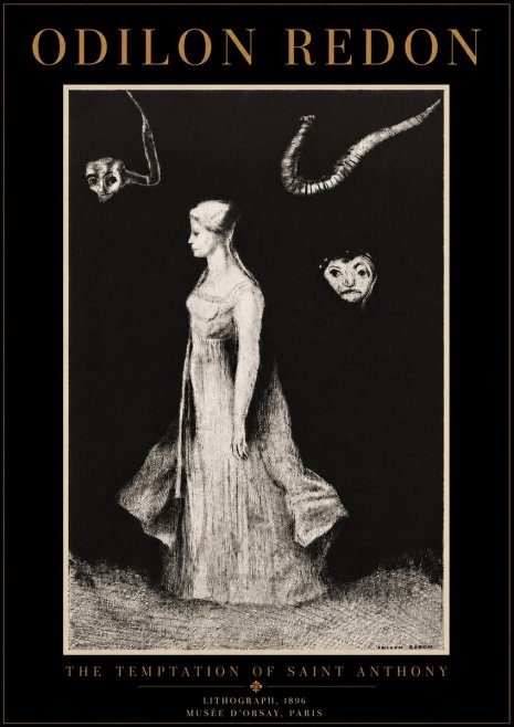 Odilon Redon The Temptation of Saint Anthony No6 - Poster