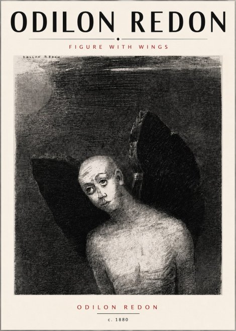 Odilon Redon Figure with Wings No6 - Poster